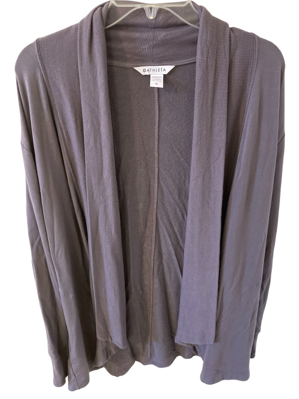 Athleta Dusk Violet Nirvana Pranayama Restore Wrap Modal Open Front Cardigan M
